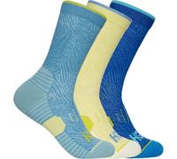 HOKA ONE ONE Crew Run Sock 3-pack - Mixte - Bleu / Jaune - taille 34/38- modèle 2025