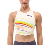 HOKA ONE ONE Race Day Crop Bra W - Femme - Blanc / Multicolore - taille L- modèle 2026