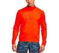 Hoka - T-shirt de trail/running demi-zippé - M GlideTech Quarter Zip Lava pour Homme - Taille L - Orange Orange L