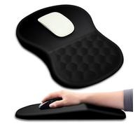 Hokafenle Tapis de souris ergonomique avec repose-poignet avec design de massage, repose-poignet pour soulagement de la douleur avec mousse à mémoire de forme et base antidérapante en polyuréthane,