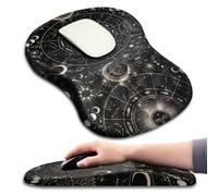 Hokafenle Tapis de souris ergonomique avec repose-poignet avec design de massage, repose-poignet pour souris sans fil avec mousse à mémoire de forme et base antidérapante en polyuréthane, 30,5 x 20,3