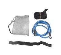 HOKAYOBEXU 4Pcs Set Swimming Trainer Resistance Rope Lifeline, Professional Swimming Training Device, Adjustable Elastic Rope with ABS Buckle for Strength Exercise, Full SBR Diving Cotton Pad (Blue)