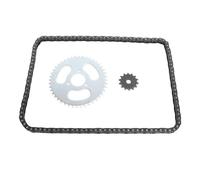 HOKAYOBEXU Kit chaîne T8F, Plateau Avant en Acier 14 Dents et Plateau arrière 44 Dents, chaîne 120 pour Bricolage, Karting et Quad, pièces de Rechange pour système de Transmission