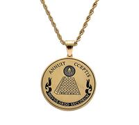 Hokech Acier inoxydable Égypte ancienne oeil Providence tout voir oeil pendentif collier femmes/hommes or couleur bijoux maçonniques