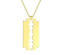 Hokech Acier inoxydable lame de rasoir pendentif collier anniversaire anniversaire accessoires pour hommes et femmes