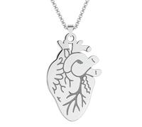 Hokech Anatomique coeur humain charme collier médecine étudiant cadeau idée médecin et infirmière bijoux pour hommes et femmes