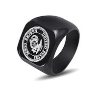 Hokech Bague en acier inoxydable Hommes US Army Marine Corps Titanium Punk Biker Anneaux