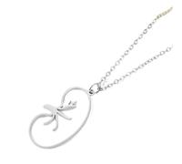 Hokech Collier pendentif rein pour femmes filles en acier inoxydable urologue charme cou chaîne maladies rénales biologie bijoux cadeau