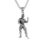 Hokech Mens En Acier Inoxydable Fitness Workout Gym Musculation Pendentif Collier Chaîne Bijoux Accessoires