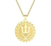 Hokech Poséidon Trident collier mythologie grecque antique amulette pendentif pour hommes mode charme bijoux porte-bonheur