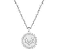 Hokech Symbole d’Artémis Collier Femmes Hommes Artémis Amulette Charme Lune Symbole Mythe Déesse de la Chasse Pendentif Chaîne Bijoux