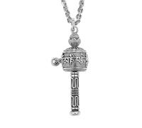 Hokech Vintage Tibet tibétain bouddhiste amulette moulin à prières chance pendentif colliers chaîne mode bijoux accessoires