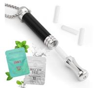 HOKHIM Chaîne de sevrage tabagique avec 6 filtres gratuits - Résistance réglable individuellement - Appareil respiratoire sans nicotine pour réduire le stress et l'exercice de respiration - Aide à
