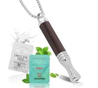 HOKHIM Chaîne respiratoire en bois véritable avec résistance - Outil de gestion du stress et de respiration sans fumée - Avec 2 filtres - Pour hommes et femmes, taille unique, Bois, Pas de gemme