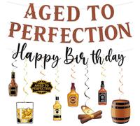 Hokinaa Aged to Perfection Decorations Lot de 11 décorations d'anniversaire pour homme