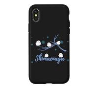 Hokkaido Paysage d'hiver Shimaenaga Oiseau fée Flocon de Neige Mignon Oiseau Coque pour iPhone X/XS