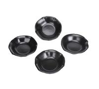 HOKMOKQOK Récipients à sauce en céramique noire mate pour sauce soja à sushis et soja, plat d'accompagnement en porcelaine de 8,9 cm avec bords irréguliers pour cuisine, maison, pendaison de