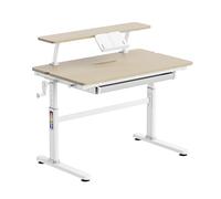 HOKO Bureau ergonomique pour enfant Compact Plus, réglage manuel de la hauteur avec plateau inclinable et support de livre mobile (ensemble combiné CELIN-ALVO)
