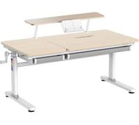 HOKO® Ergo-Study. Bureau pour enfant réglable en hauteur manuellement avec tablette inclinable et tablette Butler avec porte-livre
