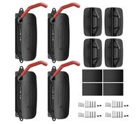 HOKO VELO 30 Lot de 4 supports de vélo muraux avec support de roue arrière - Orientable latéralement, peu encombrant et stable, parfait comme cadeau - Charge maximale : 30 kg pour VTT, vélo de route