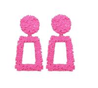 HOKPLITE Grandes boucles d'oreilles pendantes géométriques carrées en métal pour femme, Métal, Pas de gemme