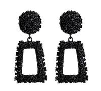 HOKPLITE Grandes boucles d'oreilles pendantes géométriques carrées en métal pour femme, Métal, Pas de gemme