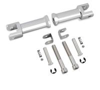 Hokuotolite Kit de support de repose-pieds passager avec fixation pour Harley Softail Deluxe Fat Boy Heritage Sport Glide Softail Slim Street Bob Breakout Low Rider modèles 2018-2026, Chromé