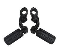 Hokuotolite Kit de supports de repose-pieds courts réglables pour Harley Touring Electra Road King Street Glide avec protection moteur 1,25 (noir)