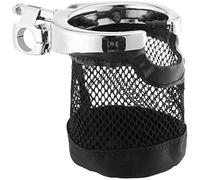 Hokuotolite Porte-gobelet Moto 1 Pouce Porte-Boisson Universel Chromé 7/8 Pouce avec Panier Compatible avec Harley Yamaha Suzuki Honda Kawasaki Indian