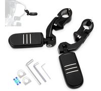 HOKUOTOLITE Repose-pieds d'autoroute réglables de 32 mm avec kit de montage court coudé, universel pour Harley, Honda, Kawasaki, Suzuki, Yamaha, Indian, Victory avec protection moteur/barre de