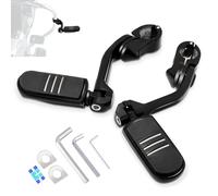 HOKUOTOLITE Repose-pieds d'autoroute réglables de 32 mm avec kit de montage long incliné, universel pour Harley, Honda, Kawasaki, Suzuki, Yamaha, Indian, Victory avec protection moteur/barre de
