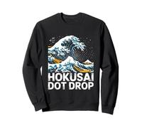 Hokusai Dot Drop Pop Culture Japonaise Esthétique Sweatshirt