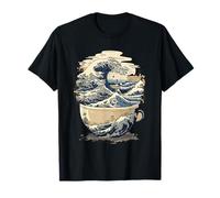 Hokusai Grande vague Off Kanagawa Tasse à café Art japonais T-Shirt