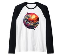Hokusai La Grande Vague de Kanagawa Nippon Japon Manga Tokyo Manche Raglan