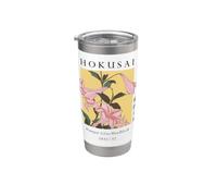 Hokusai Lys japonais Art graphique Gobelet isotherme en acier inoxydable double paroi
