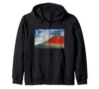 Hokusai Red Fuji Art Japonais Vent du Sud Clair Matin Sweat à Capuche