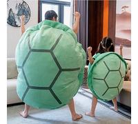 Hokuto Oreiller en forme de tortue géante, portable Kawaii portable - Coussin en peluche amusant pour cosplay (vert, 120 cm)