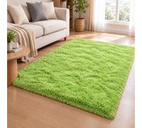 HOKXUAN Tapis Salon Dessous Antidérapant à Poils Longs 110x250cm Fruit Vert | Shaggy Descente De Lit Durable Facile Entretien Fausse Fourrure Douce Pour Cuisine Chambre D'Enfant