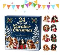 Hol Calendrier de Noël en forme de chien 24 jours Motif chiot | Les jolies figurines de collection révèlent des surprises quotidiennes, idéales pour les hommes, les femmes, les enfants