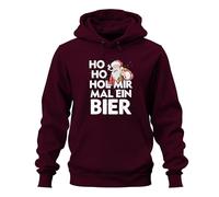 HoL Mir Mal EIN Bier Santa Christmas Sweat à capuche unisexe, bordeaux, XXL