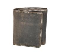 Hol700 Portefeuille en cuir véritable pour homme avec blocage RFID pour cartes de crédit, billets, carte d'identité, Marron huile, Small Size, Petite taille