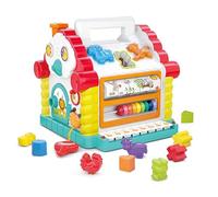 Hola - Maison de jouet avec centre d'activités pour enfants - Jeu sensoriel et éducatif avec blocs à emboîter - Piano musical - Lumières et sons - Apprendre les chiffres et les couleurs - Pour bébés à