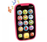 HOLA Téléphone Enfant Jouet Bebe 1 an Fille Cadeau Bebe 1 an, Telephone Portable Jeux Bebe Jouet Musical Fille 1 an pour Enfant, Téléphone Bébé Jouets Musicaux Jeux Educatif Cadeau Fille 1 an