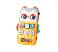Hola - Téléphone Portable pour Enfant Hibou - Son réglable - Jouet interactif et sensoriel - Jeu éducatif avec activités pour bébés à partir de 6 Mois - 2 Modes pour Jouer - Enseigne Les Chiffres et