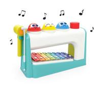 Hola Xylophone Musical pour bébé avec Sons réalistes d'instrument de Musique - Jouet interactif avec Marteau et Boules - Jeu Qui Encourage l'apprentissage et la Coordination - Cadeau pour bébé