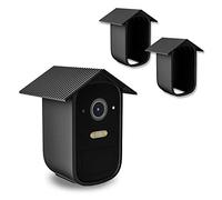 HOLACA Lot de 2 coques de protection en silicone pour caméra de sécurité EufyCam 2C, camouflage et Accessoires, étanche et anti-UV Noir