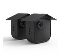 HOLACA Lot de 2 coques en silicone compatibles avec caméra clignotante d'extérieur 4, étanche, souple, durable (appareil photo non inclus), noir