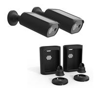 HOLACA Lot de 2 coques en silicone compatibles avec caméra de surveillance AOSU 2K (caméra non incluse), noir