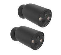 HOLACA Lot de 2 coques en silicone compatibles avec TP-Link Tapo C425/C460 (KIT), étanche, souple, durable (appareil photo non inclus), noir