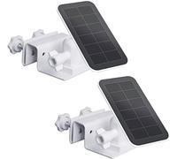 HOLACA Lot de 2 supports de gouttière compatibles avec Arl o panneau solaire/Pro 4/3/2/Ultra/Essential, Reolink Argus Pro/Argus 2, pour appareil photo et panneau solaire avec filetage 1/4", blanc